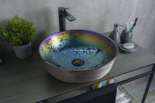 Раковина Gid D1315h107 53332 накладная цветная 41.5x41.5x13.5